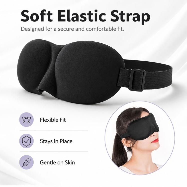 Masque de Sommeil Portable 3D avec Ombrage, Cache-Œil Reposant, Masque de Sommeil Mignon pour Femme