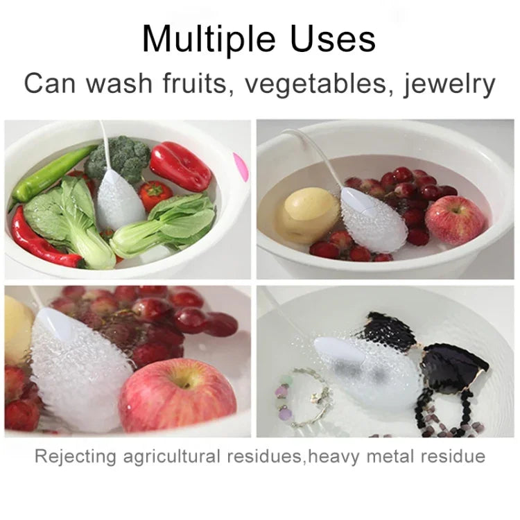 Mini nettoyeur à ultrasons portable pour vêtements / légumes / fruits, style goutte d'eau