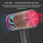 Sèche-cheveux Anionique à Température Constante, Air Chaud et Froid, Haute Puissance, Prise UE, Prise UE (Rouge + Gris) +3