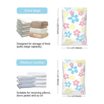 Sacs de rangement sous vide 11 pièces à motif tournesols, Sac de rangement sous vide Thinken pour couettes et vêtements avec pompe manuelle, Comprenant : 3 pièces 80*100 cm, 2 pièces 60*80 cm, 3 pièces 50*70 cm, 2 pièces 40*60 cm, 11 sacs de rangement