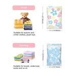 Sacs de rangement sous vide 11 pièces à motif tournesols, Sac de rangement sous vide Thinken pour couettes et vêtements avec pompe manuelle, Comprenant : 3 pièces 80*100 cm, 2 pièces 60*80 cm, 3 pièces 50*70 cm, 2 pièces 40*60 cm, 11 sacs de rangement