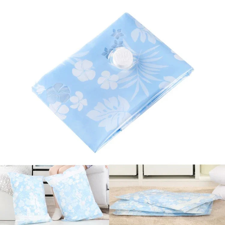Sac de rangement sous vide à motif d'orchidées, Sac de rangement sous vide pour vêtements et couettes Thinken, Taille : 80*110 cm, Taille : 80*110 cm