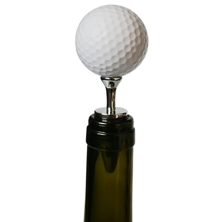 Bouchon de bouteille de vin rouge en forme de club de golf + tee, taille : 10 x 4,2 cm, bouchon club de golf + tee