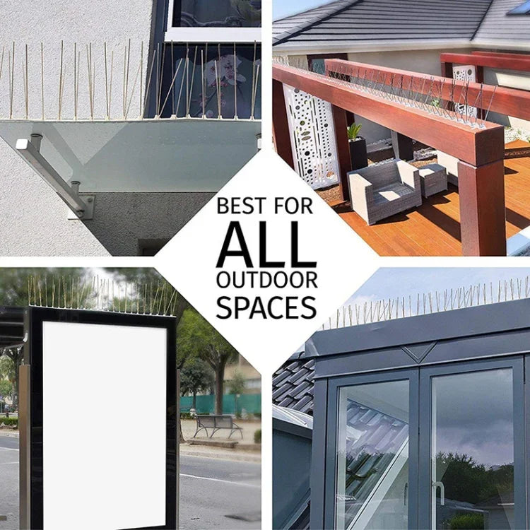 5 PCS / Set Répulsif à oiseaux 50cm Pointes en acier inoxydable anti-oiseaux SK411, 5 PCS