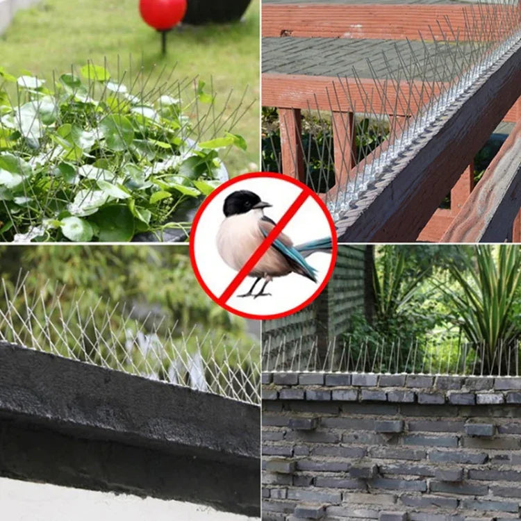 5 PCS / Set Répulsif à oiseaux 50cm Pointes en acier inoxydable anti-oiseaux SK411, 5 PCS