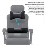 RC-10-1 Chaise d'ordinateur, chaise de bureau, chaise de jeu à domicile en tissu filet, repose-pieds relevable pivotant, chaise inclinable avec pieds en acier, avec pieds en acier/repose-pieds