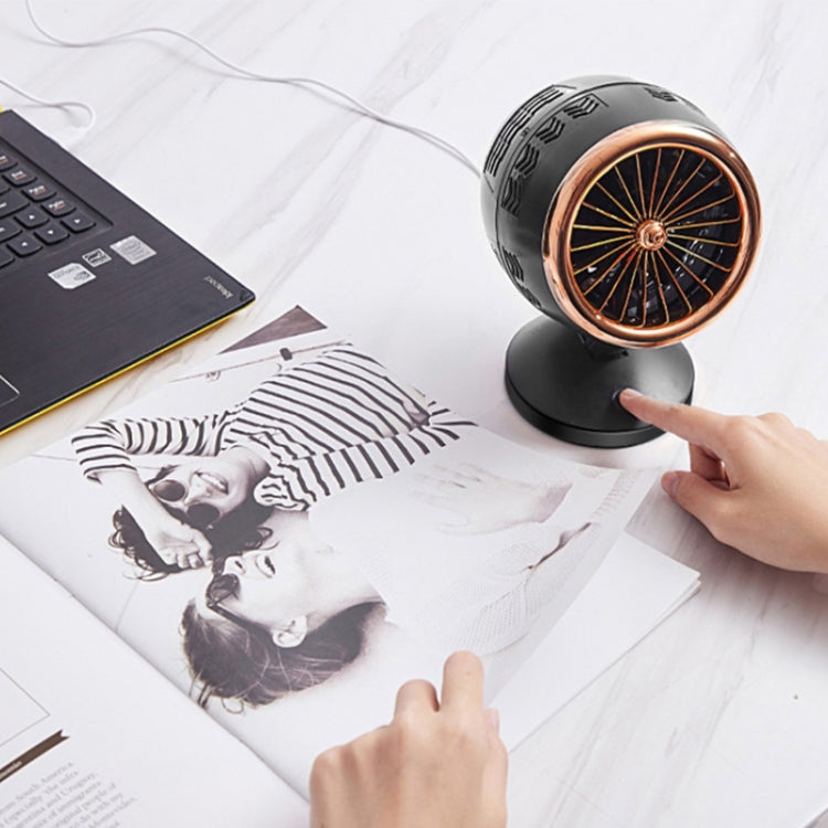 Ventilateur électrique de bureau portable mini USB à convection d'air, réglable, support 2 vitesses