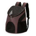 Sac à dos de transport pliable et respirant pour animaux de compagnie en nylon, Taille : 33 x 30 x 24 cm, Noir, Marron, Bleu, Rouge