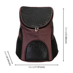 Sac à dos de transport pliable et respirant pour animaux de compagnie en nylon, Taille : 33 x 30 x 24 cm, Noir, Marron, Bleu, Rouge