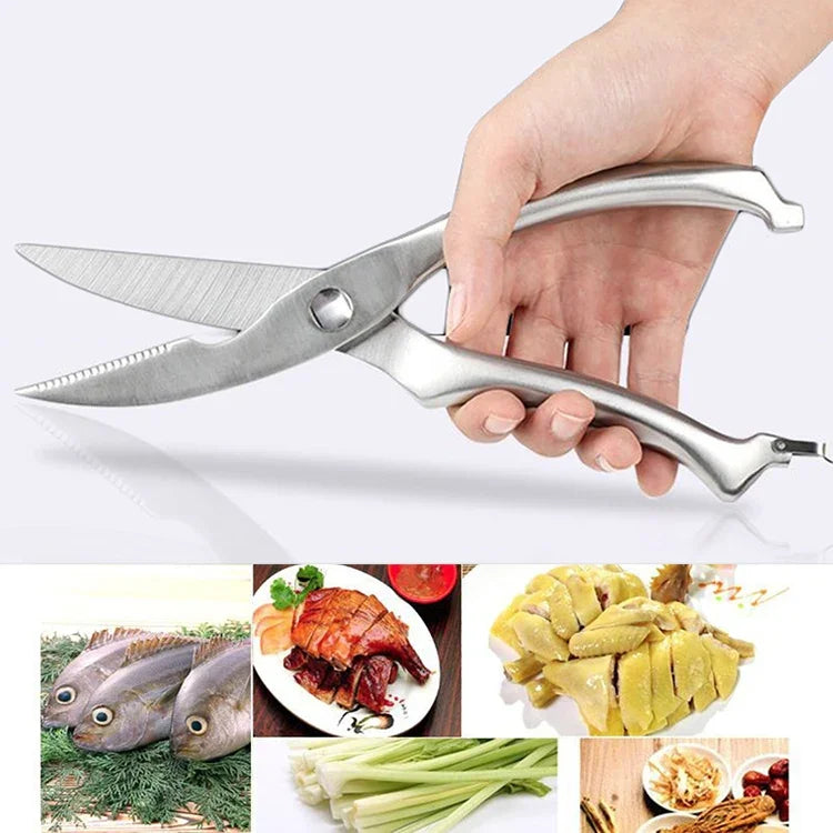 Ciseaux de cuisine volaille, poisson, os de poulet en acier inoxydable 10 pouces, emballage cadeau