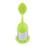 Sacs à thé en silicone de qualité alimentaire en forme de feuille, infuseurs à thé en acier inoxydable, livraison de couleur aléatoire, forme de feuille