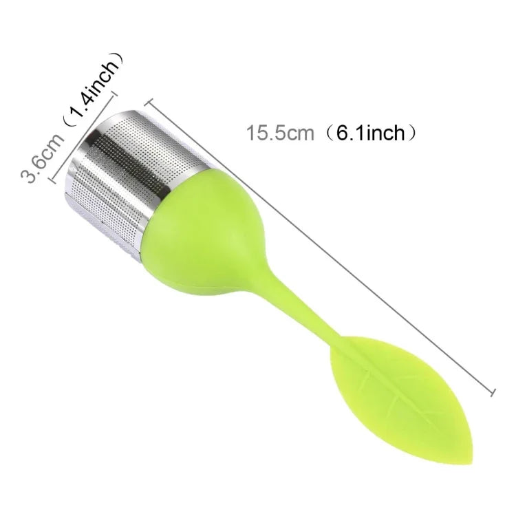 Sacs à thé en silicone de qualité alimentaire en forme de feuille, infuseurs à thé en acier inoxydable, livraison de couleur aléatoire, forme de feuille
