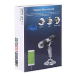 Microscope numérique USB 3 en 1 avec capteur d’image HD 1600X, 8 LED et support professionnel