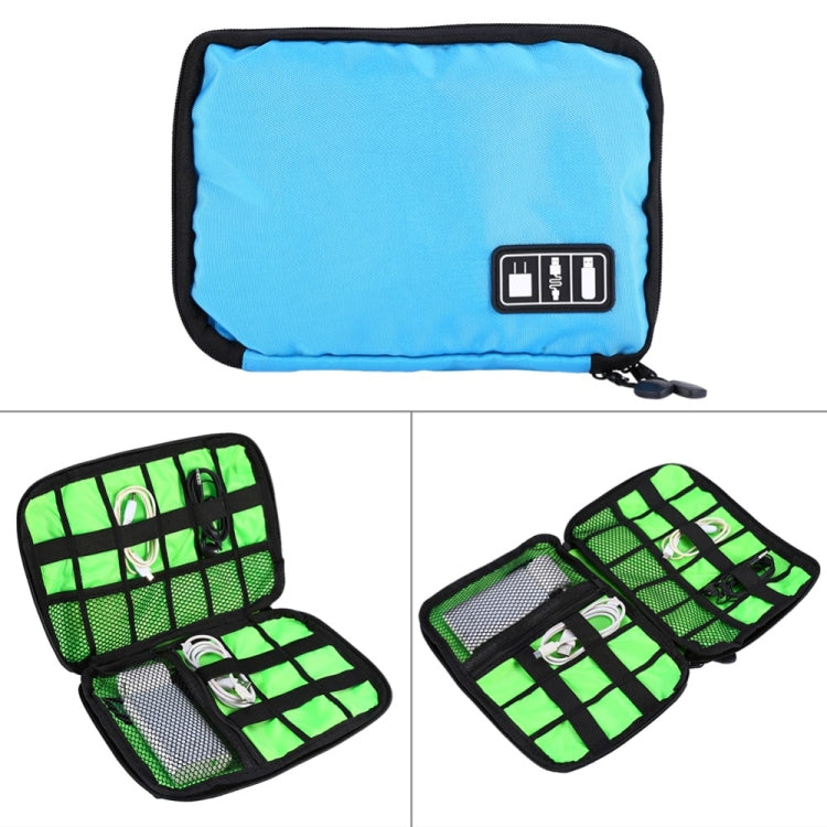 Sac de Rangement Organisateur de Voyage Portable pour Accessoires Électroniques et Gadgets Numériques, Taille : 25.7*18.5*1.2cm, HC3103B, HC3103L, HC3103G, HC3103TT