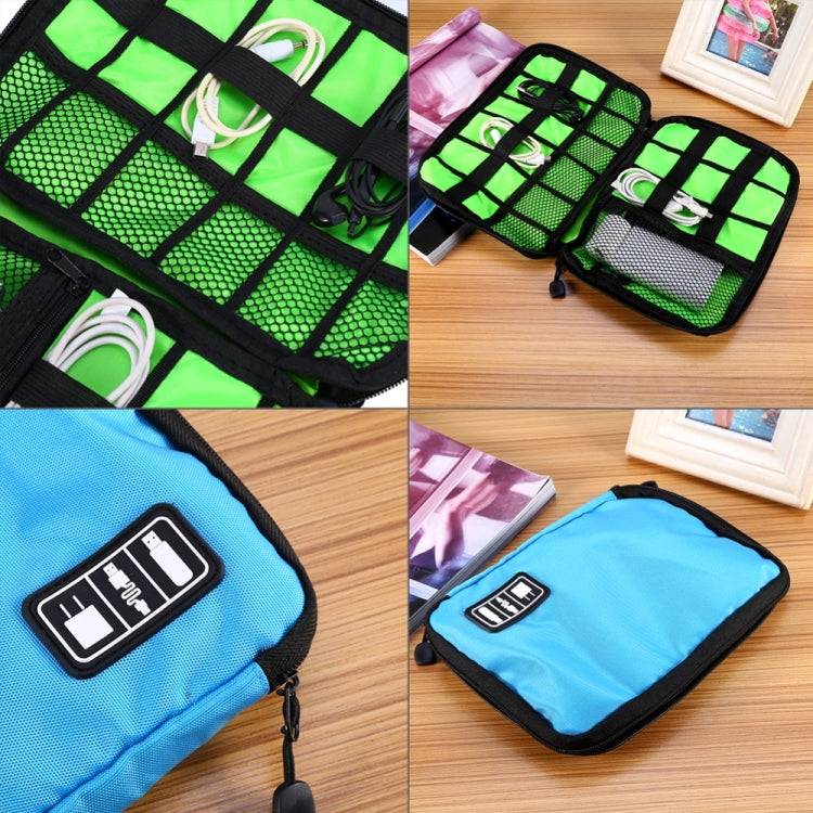 Sac de Rangement Organisateur de Voyage Portable pour Accessoires Électroniques et Gadgets Numériques, Taille : 25.7*18.5*1.2cm, HC3103B, HC3103L, HC3103G, HC3103TT