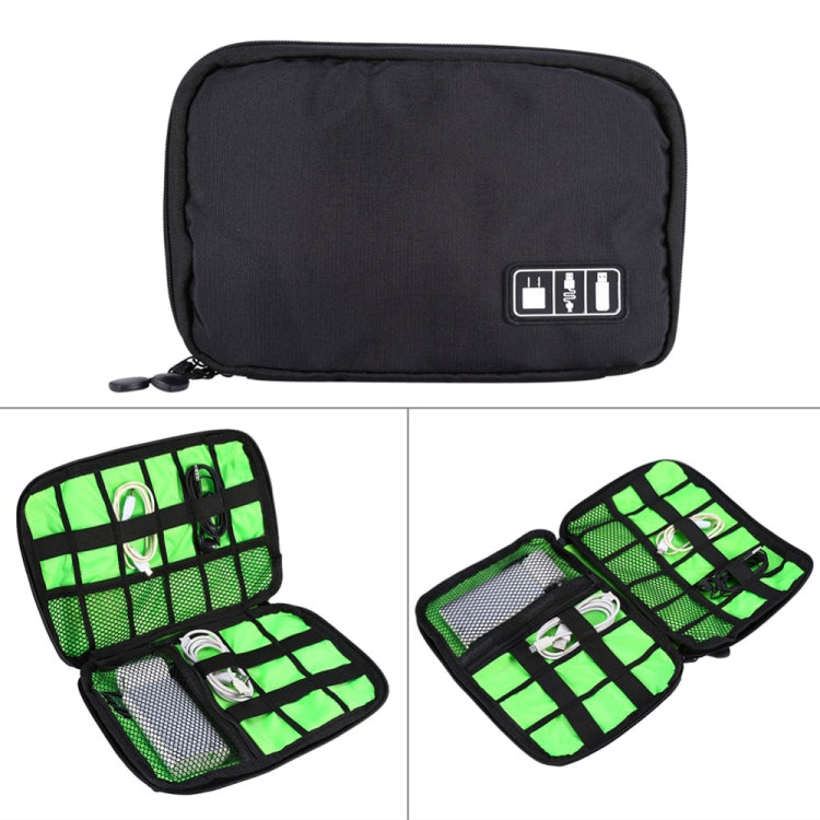 Sac de Rangement Organisateur de Voyage Portable pour Accessoires Électroniques et Gadgets Numériques, Taille : 25.7*18.5*1.2cm, HC3103B, HC3103L, HC3103G, HC3103TT
