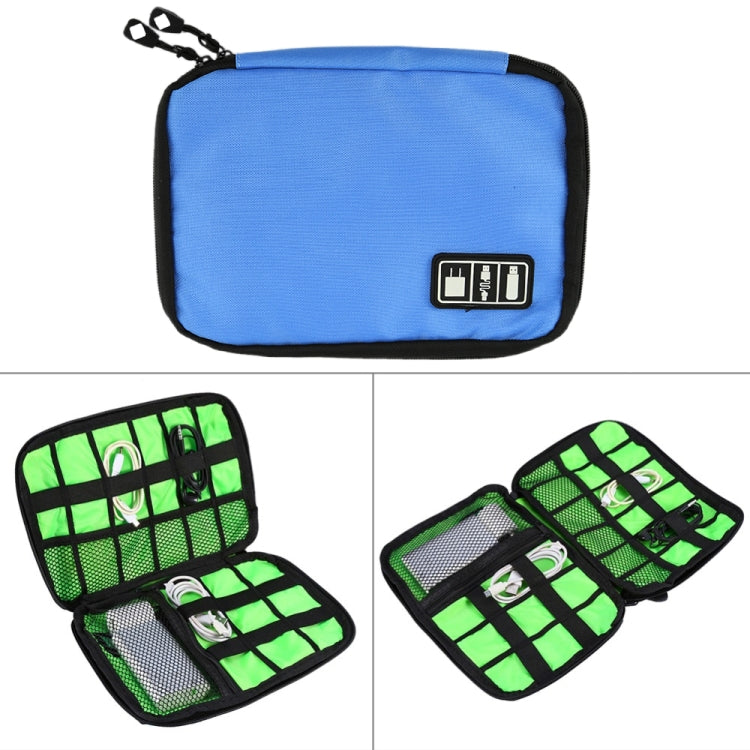 Sac de Rangement Organisateur de Voyage Portable pour Accessoires Électroniques et Gadgets Numériques, Taille : 25.7*18.5*1.2cm, HC3103B, HC3103L, HC3103G, HC3103TT