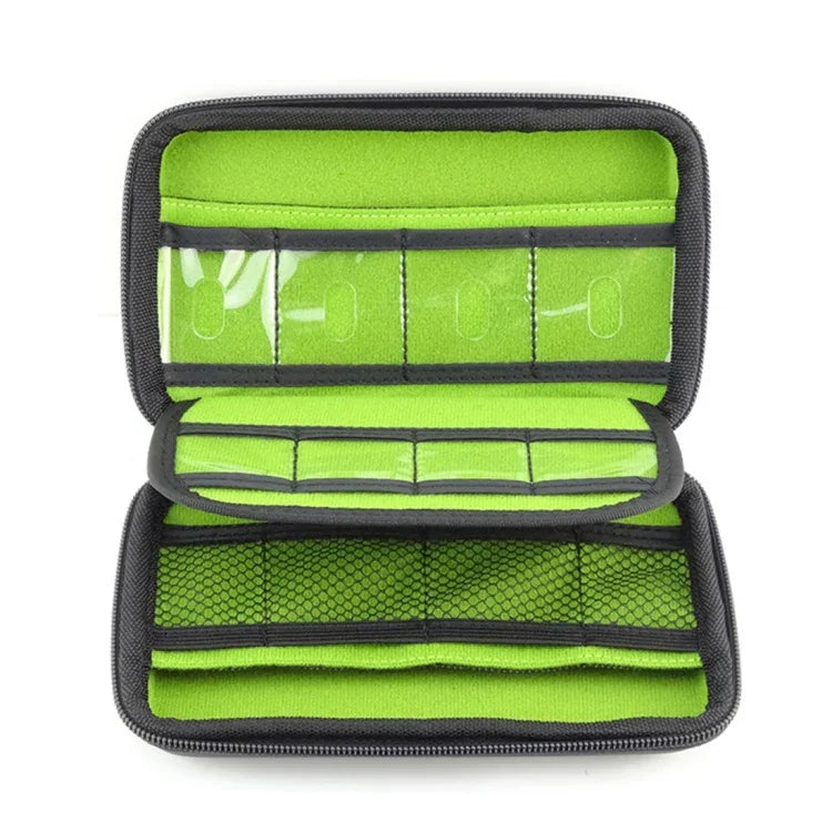Sac de rangement de voyage portable multifonction en matériau EVA pour appareil numérique, téléphone / batterie externe / clé USB / carte SD / console PSP, Taille intérieure : 16,5*9,5*3,8cm