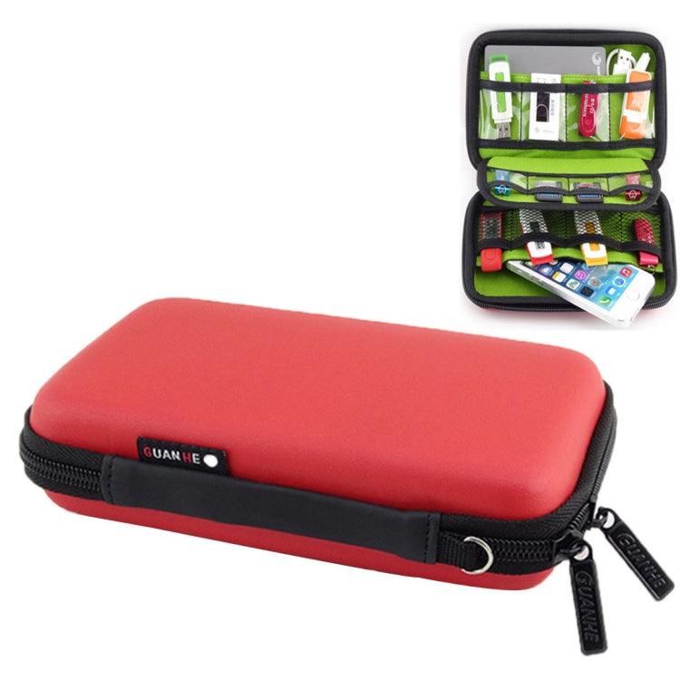 Sac de rangement de voyage portable multifonction en matériau EVA pour appareil numérique, téléphone / batterie externe / clé USB / carte SD / console PSP, Taille intérieure : 16,5*9,5*3,8cm