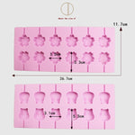 12-Capacity DIY Silicone Chocolate Molds(Lollipop Shape), Cow Shape, Lollipop Shape
