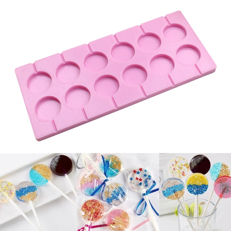 Moules à chocolat en silicone de 12 cavités pour le bricolage (forme de sucette), forme de vache, forme de sucette