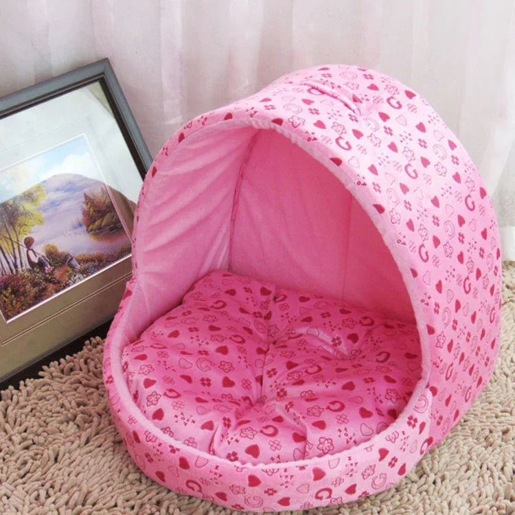 Maison pour petits animaux de compagnie chiens chats, niche créative en forme de yourte, taille : L, 42*48*48cm, taille : L