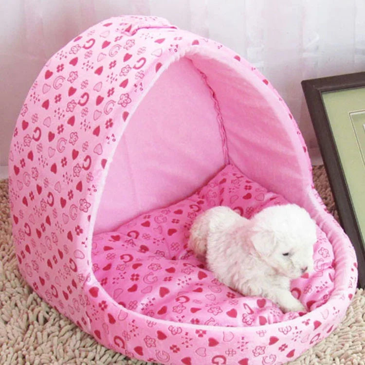 Maison pour petits animaux de compagnie chiens chats, niche créative en forme de yourte, taille : L, 42*48*48cm, taille : L