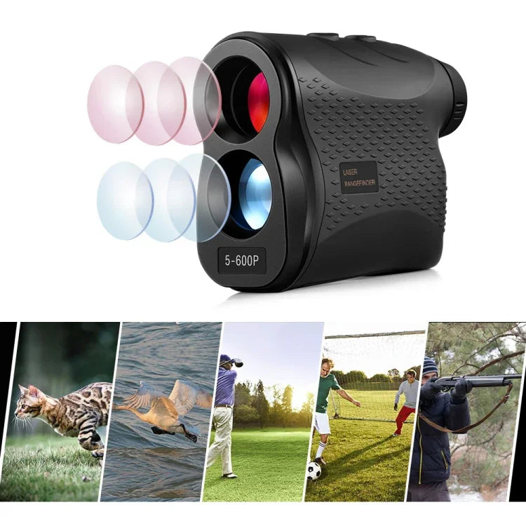 Instrument de mesure de distance laser de golf portable 5-600P Télescope télémètre, 600m, 5-600m