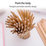 50 Crayons HB en Bois Brut Écologiques Crayons de Peinture pour Enfants Fournitures Scolaires et de Bureau, Crayons HB