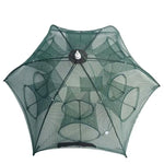 Nasse de pêche automatique pliable à 12 trous en nylon pour crevettes, crabes, vairons, accessoire de pêche, 12 trous