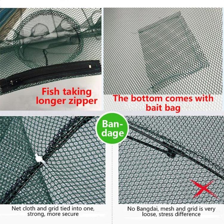 Filet de pêche automatique pliable 20 trous en nylon pour crevettes, crabes, vairons, piège à poissons, équipement de pêche, 20 trous