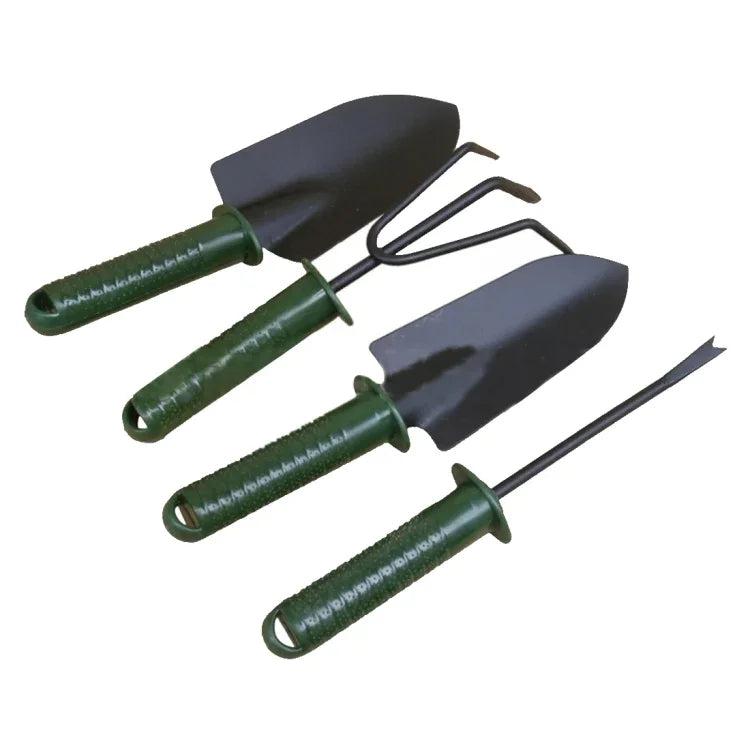 Outils de jardin Pelle, fourche, râteau avec manche en plastique Ensemble de quatre outils de jardinage, outil de plantation 5