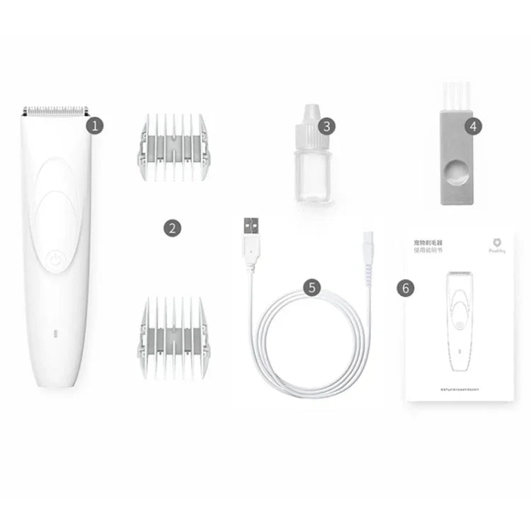 Tondeuse électrique professionnelle pour animaux de compagnie Pawbby Dog, de Xiaomi Youpin, rechargeable, sûre, Pawbby Dog Professional Razor