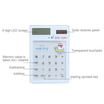 Calculatrice à écran LED 8 chiffres avec pavé tactile transparent et panneau solaire, livraison couleur aléatoire, calculatrice 8 chiffres