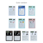 Calculatrice à écran LED 8 chiffres avec pavé tactile transparent et panneau solaire, livraison couleur aléatoire, calculatrice 8 chiffres