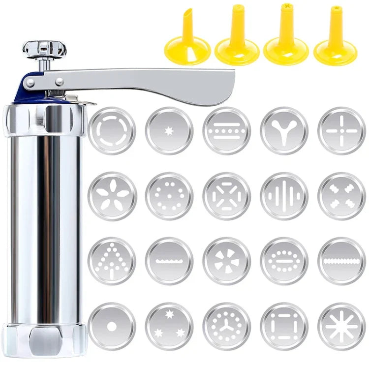 Machine multifonctionnelle pour biscuits et cookies, moule décoratif monté DIY avec 20 moules et 4 buses, Argent multifonction