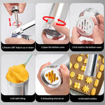 Machine multifonctionnelle pour biscuits et cookies, moule décoratif monté DIY avec 20 moules et 4 buses, Argent multifonction