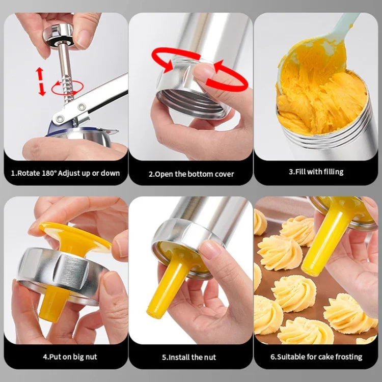 Machine multifonctionnelle pour biscuits et cookies, moule décoratif monté DIY avec 20 moules et 4 buses, Argent multifonction