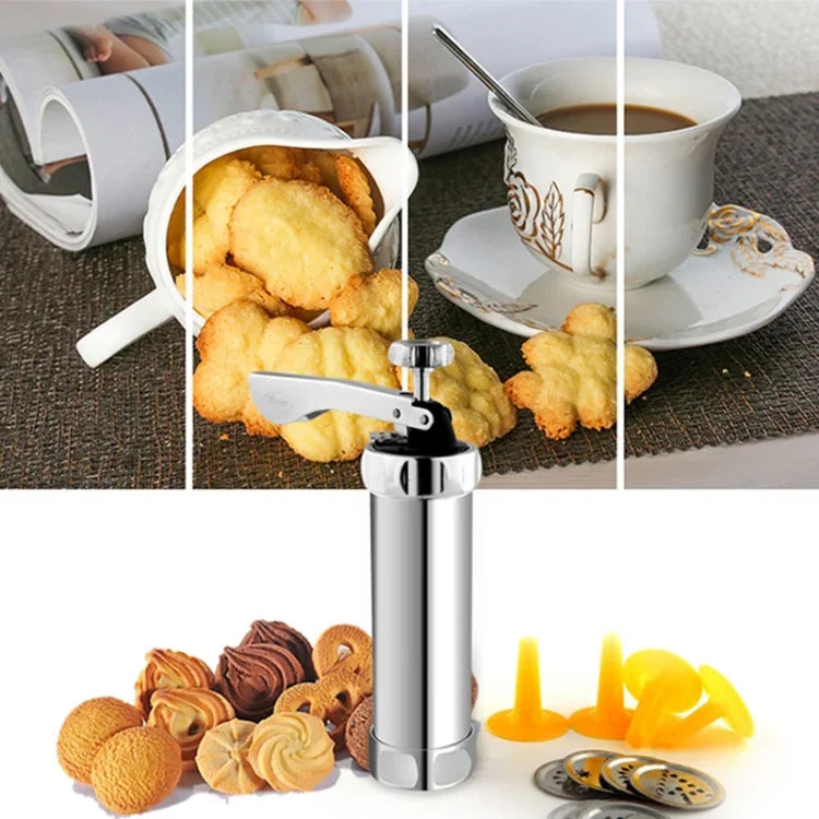 Machine multifonctionnelle pour biscuits et cookies, moule décoratif monté DIY avec 20 moules et 4 buses, Argent multifonction