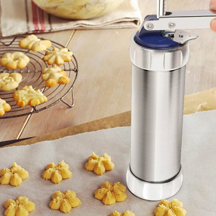 Machine multifonctionnelle pour biscuits et cookies, moule décoratif monté DIY avec 20 moules et 4 buses, Argent multifonction