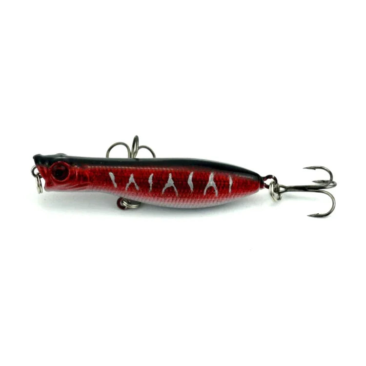 Leurres de pêche artificiels HENGJIA Popper, appâts de pêche bioniques avec hameçons, longueur : 6 cm, couleur aléatoire, longueur : 6 cm