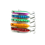 Leurres de pêche artificiels HENGJIA Popper, appâts de pêche bioniques avec hameçons, longueur : 6 cm, couleur aléatoire, longueur : 6 cm