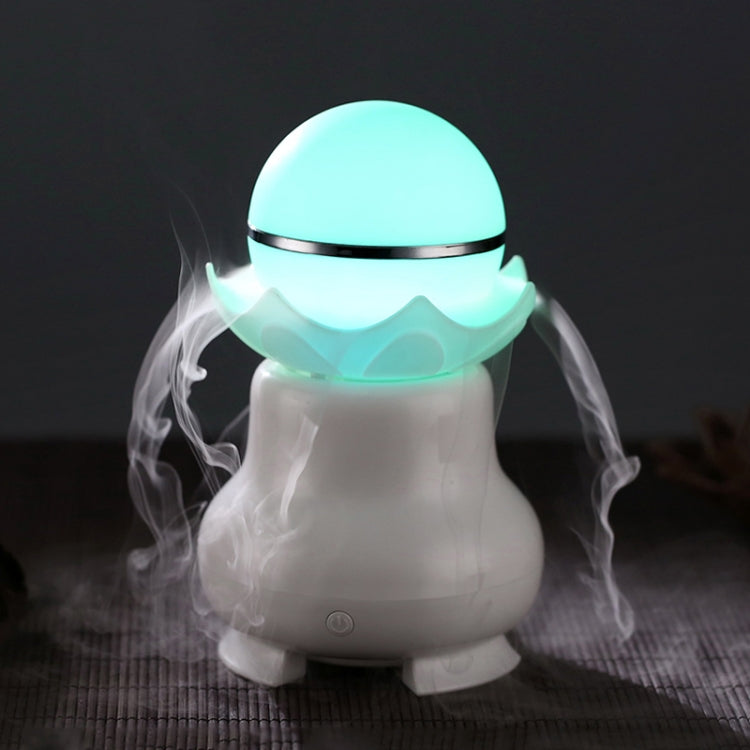 Humidificateur d'aromathérapie ultrasonique à perle luminescente de nuit avec chargement USB 4W et lumière LED colorée pour la maison/le bureau, capacité du réservoir d'eau : 95ml, DC 5V