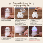 Humidificateur d'aromathérapie ultrasonique à perle luminescente de nuit avec chargement USB 4W et lumière LED colorée pour la maison/le bureau, capacité du réservoir d'eau : 95ml, DC 5V