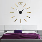 Horloge murale miroir 3D sans cadre moderne pour chambre et bureau, 39 pouces, MH101 (noir), M001 (or), M001 (argent)