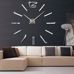 Horloge murale miroir 3D sans cadre moderne pour chambre et bureau, 39 pouces, MH101 (noir), M001 (or), M001 (argent)