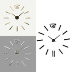 Horloge murale miroir 3D sans cadre moderne pour chambre et bureau, 39 pouces, MH101 (noir), M001 (or), M001 (argent)