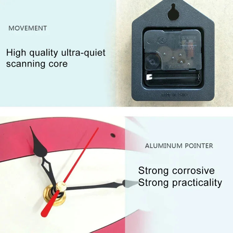 Horloge murale ronde silencieuse à quartz pour chambre d'enfant, 11*10 pouces, à piles, décor chambre, hibou