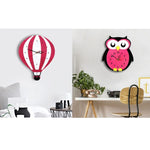 Horloge murale ronde silencieuse à quartz pour chambre d'enfant, 11*10 pouces, à piles, décor chambre, hibou