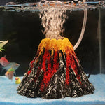 Décoration aquarium Arbre artificiel Plante Herbe Paysage volcanique en roche Ornements en résine créative Pompe à air aquarium, Taille : L, 15*9.5*3.3 cm